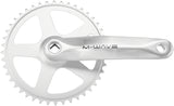 M-Wave Kurbelgarnitur 1-fach 44 Zähne Aluminium/Stahl silber