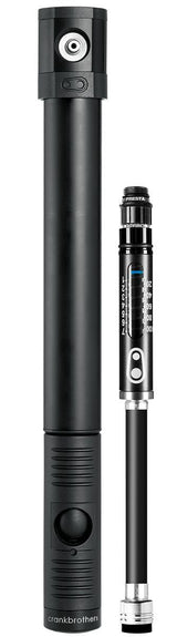 Crankbrothers Klic HV Handpumpe inkl. Rahmenhalter analoges Manometer  Midnight Editionblack