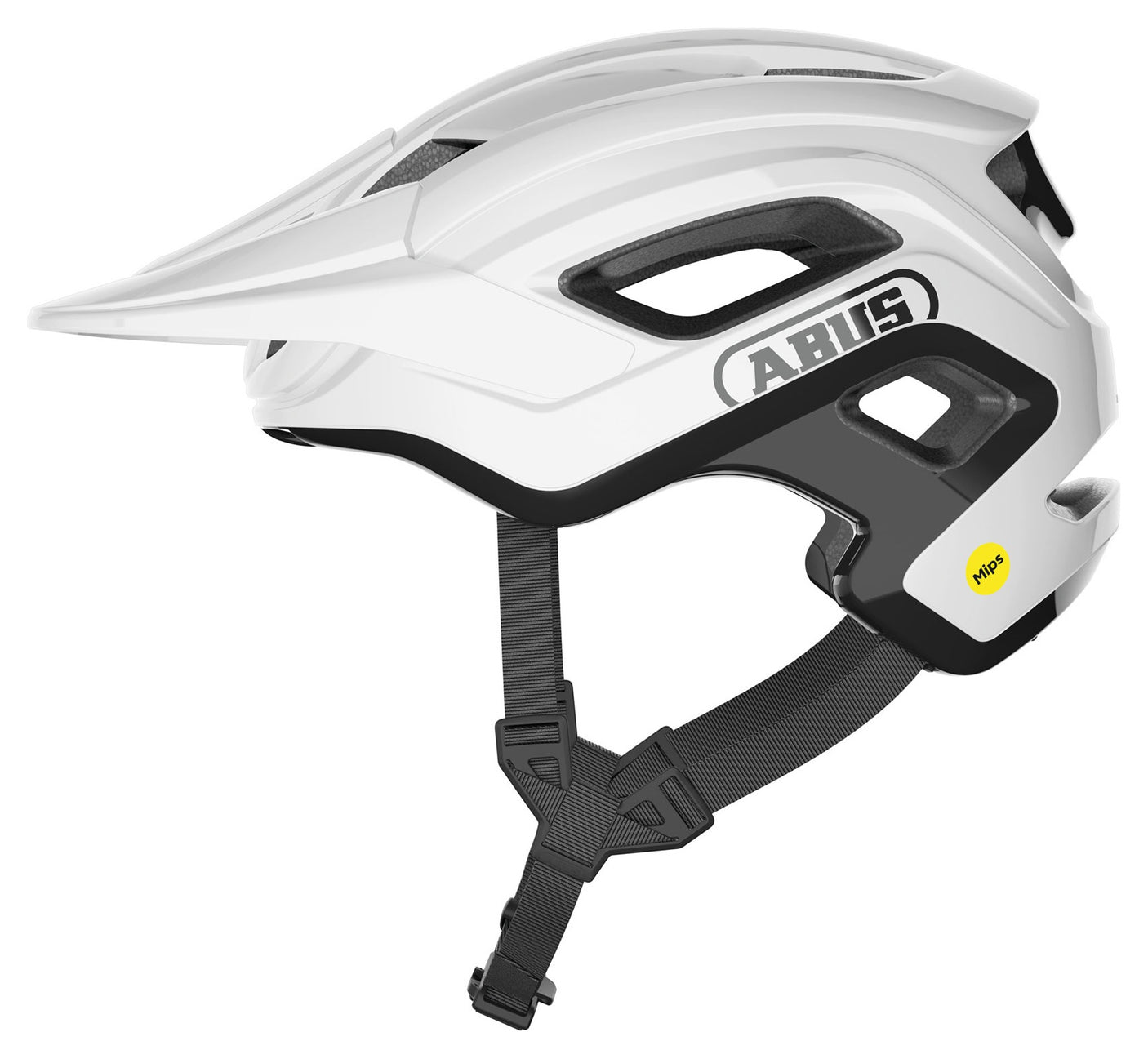 Abus CliffHanger MIPS Mountainbike Helm shiny white