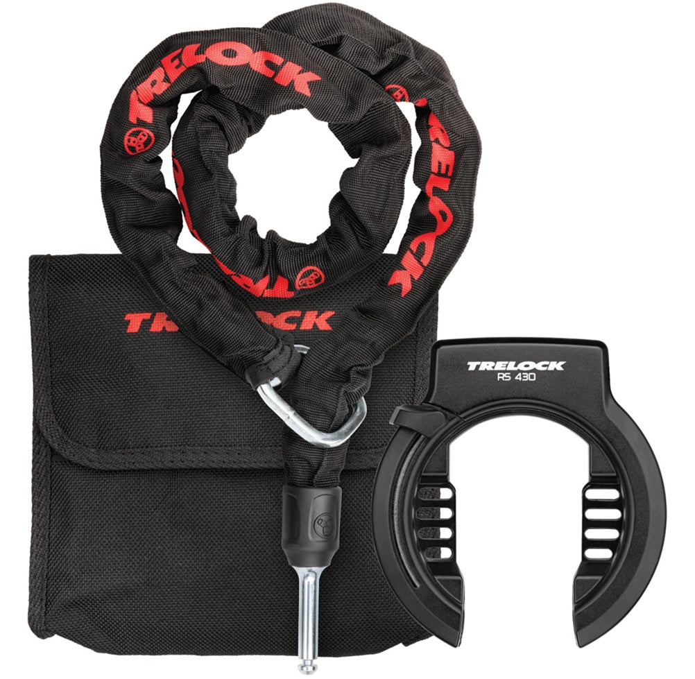 Trelock RS 430 P-O-C Rahmenschloss AZ + ZR 355 Plug-In Chain + Transporttasche