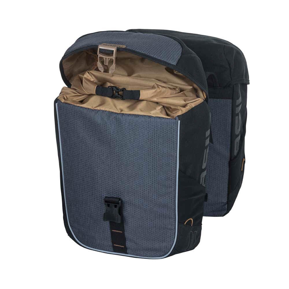 doppel fahrradtasche wasserdicht Basil Miles Doppel-Gepäckträgertasche 34l blau/schwarz