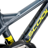 S'COOL Junior Bikes XXlite EVO 16 Zoll 1-Gang Dark Grey/Yellow