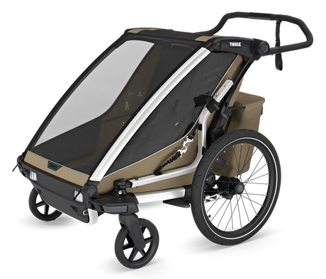 Thule Chariot Cross 2 Double Kinderanhänger  faded khaki