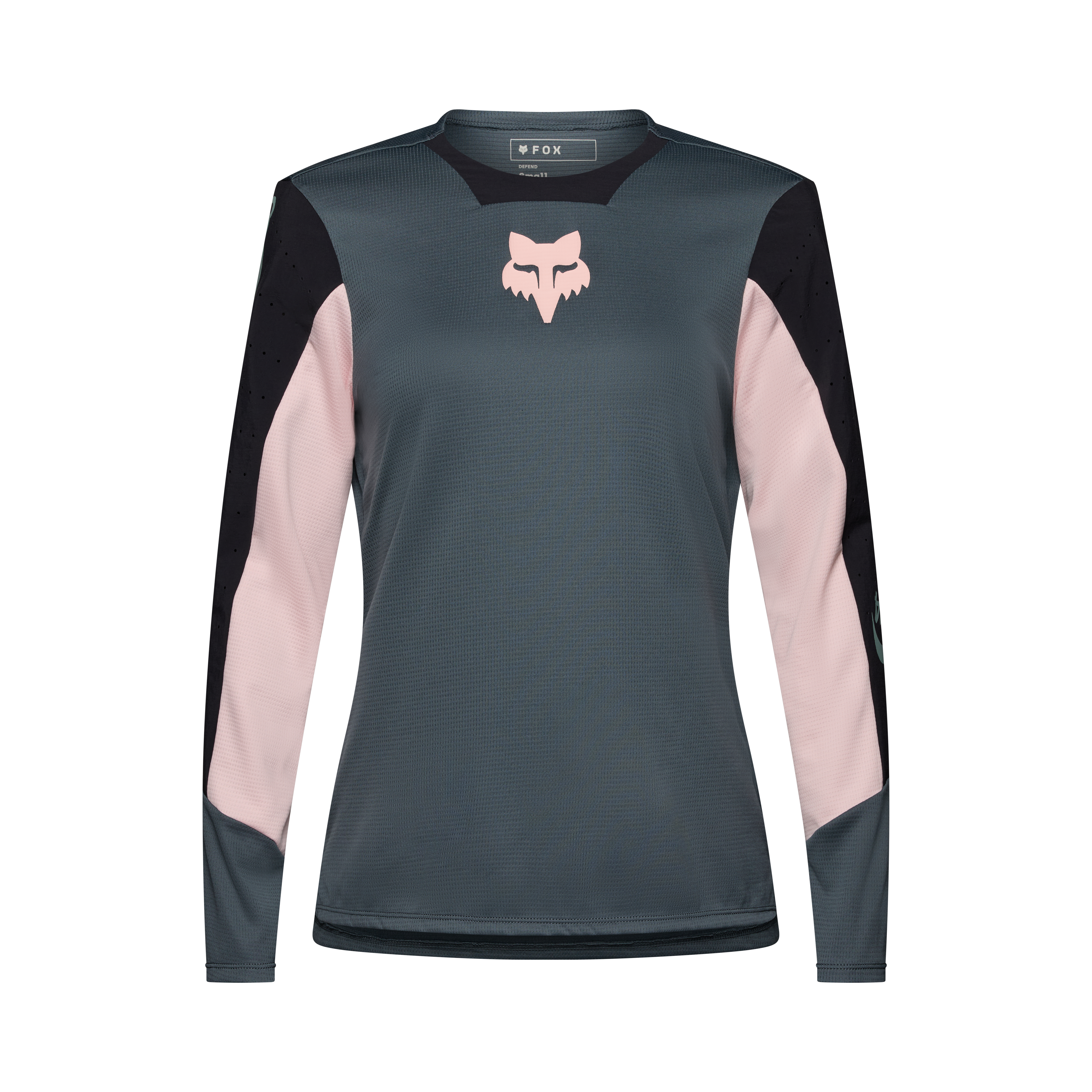 Fox W Defend LS Jersey Creation Deep Cobalt