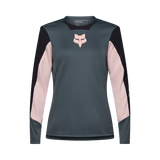 Fox W Defend LS Jersey Creation Deep Cobalt