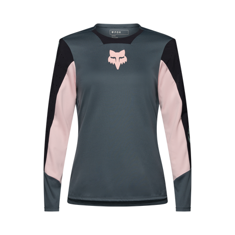 Fox W Defend LS Jersey Creation Deep Cobalt