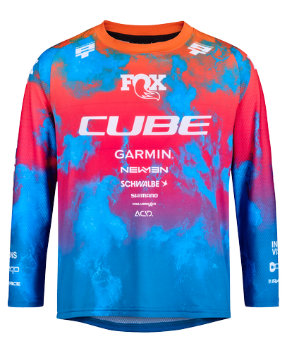 mountainbike trikot cube Cube ROOKIE X Actionteam langarm | Kinder MTB Trikot | black´n´blue