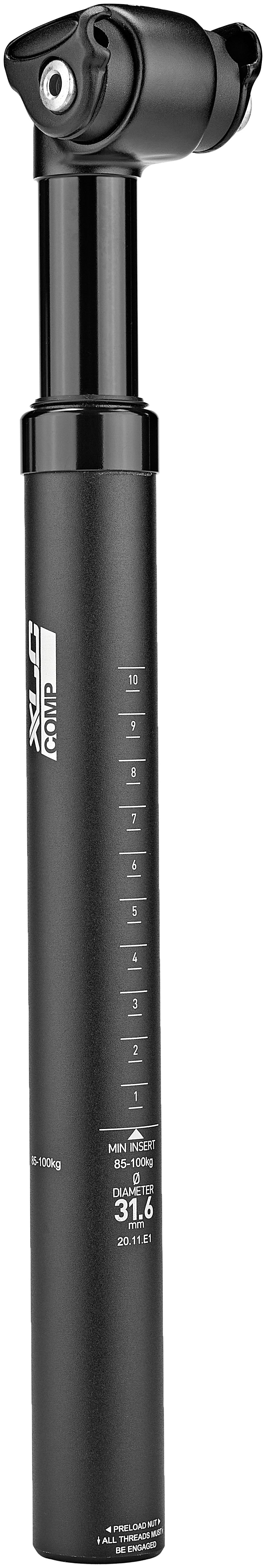 XLC Comp SP-S08 Suspension Seatpost Ø31,6mm for 85-100kg Riders black