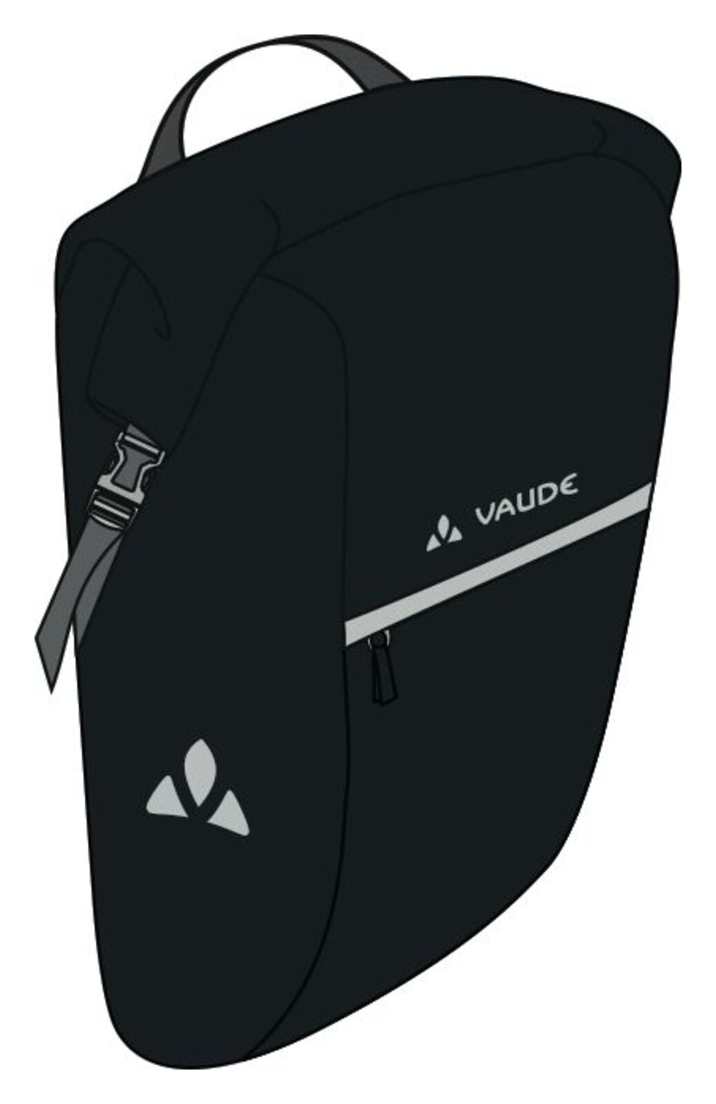 fahrradtasche vaude schwarz VAUDE Road Master Roll-It Fahrrad Tasche 18 + 4l schwarz