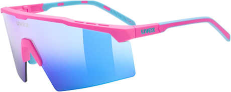 uvex Flowline Radbrille Pink Matt / Mirror Blue