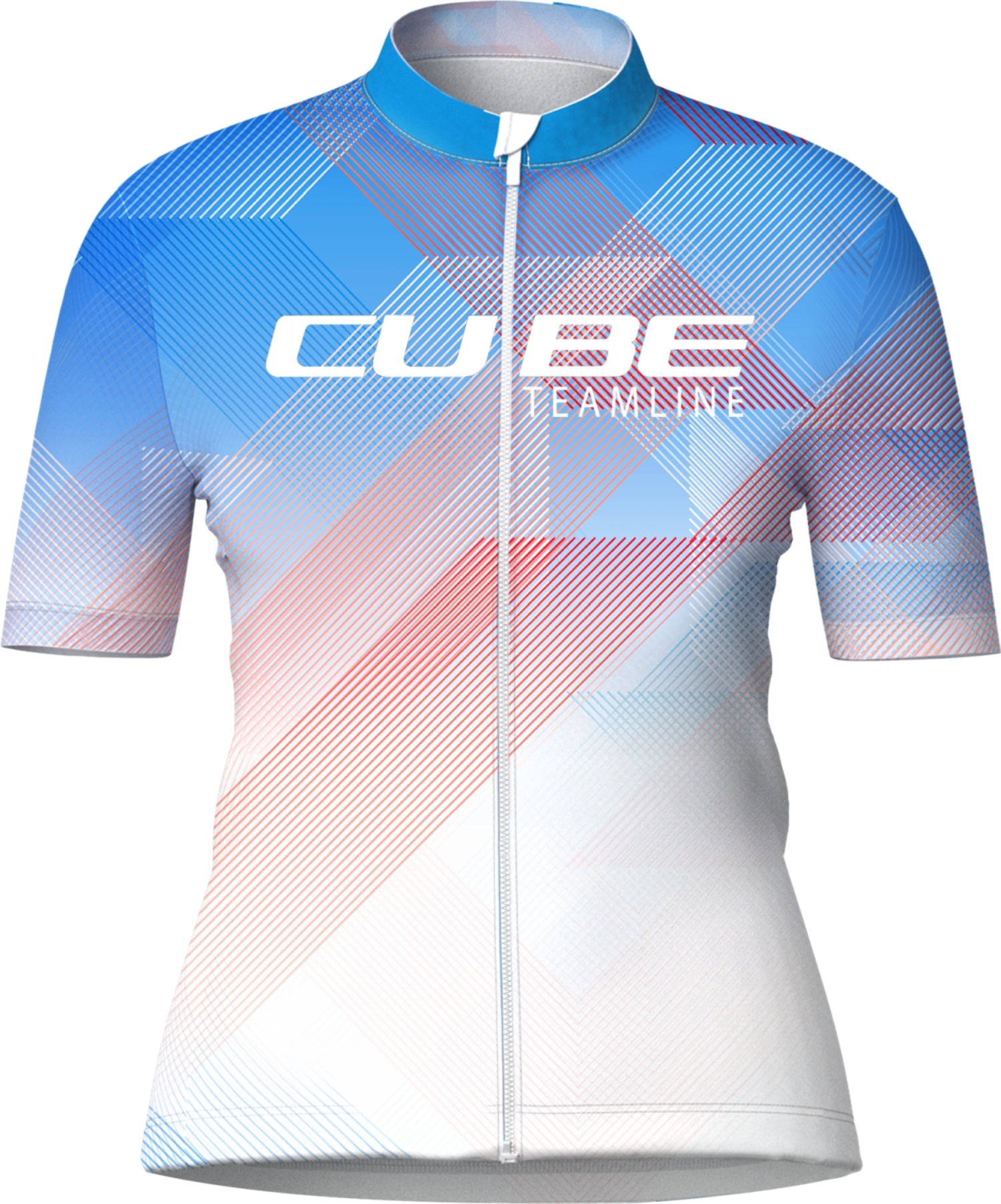 fahrrad de trikot Cube ROAD/XC WS Trikot CMPT Teamline | Damen Radtrikot kurzarm | white