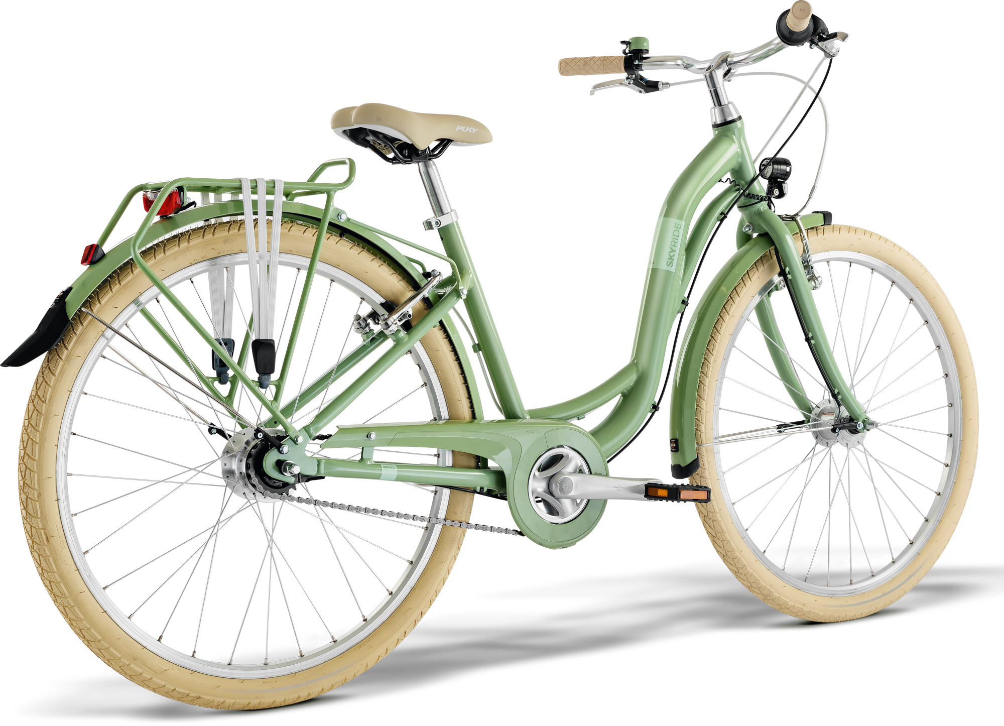 puky fahrradtasche grün Puky SKYRIDE 26-7 CLASSIC (2026) | 26 Zoll Jugendfahrrad | retro green