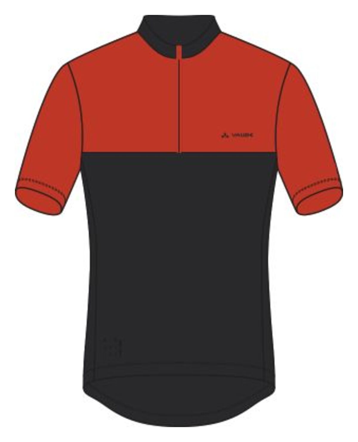 vaude rennrad trikot herren VAUDE Matera HZ Tricot schwarz | Herren Radtrikot kurzarm | black/red