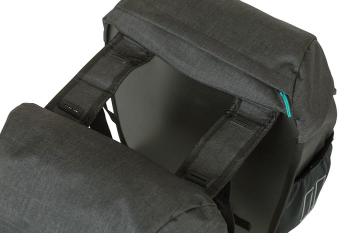 basil fahrradtasche 18l Basil Discovery 365D Doppel-Gepäckträgertasche M 18l schwarz/türkis