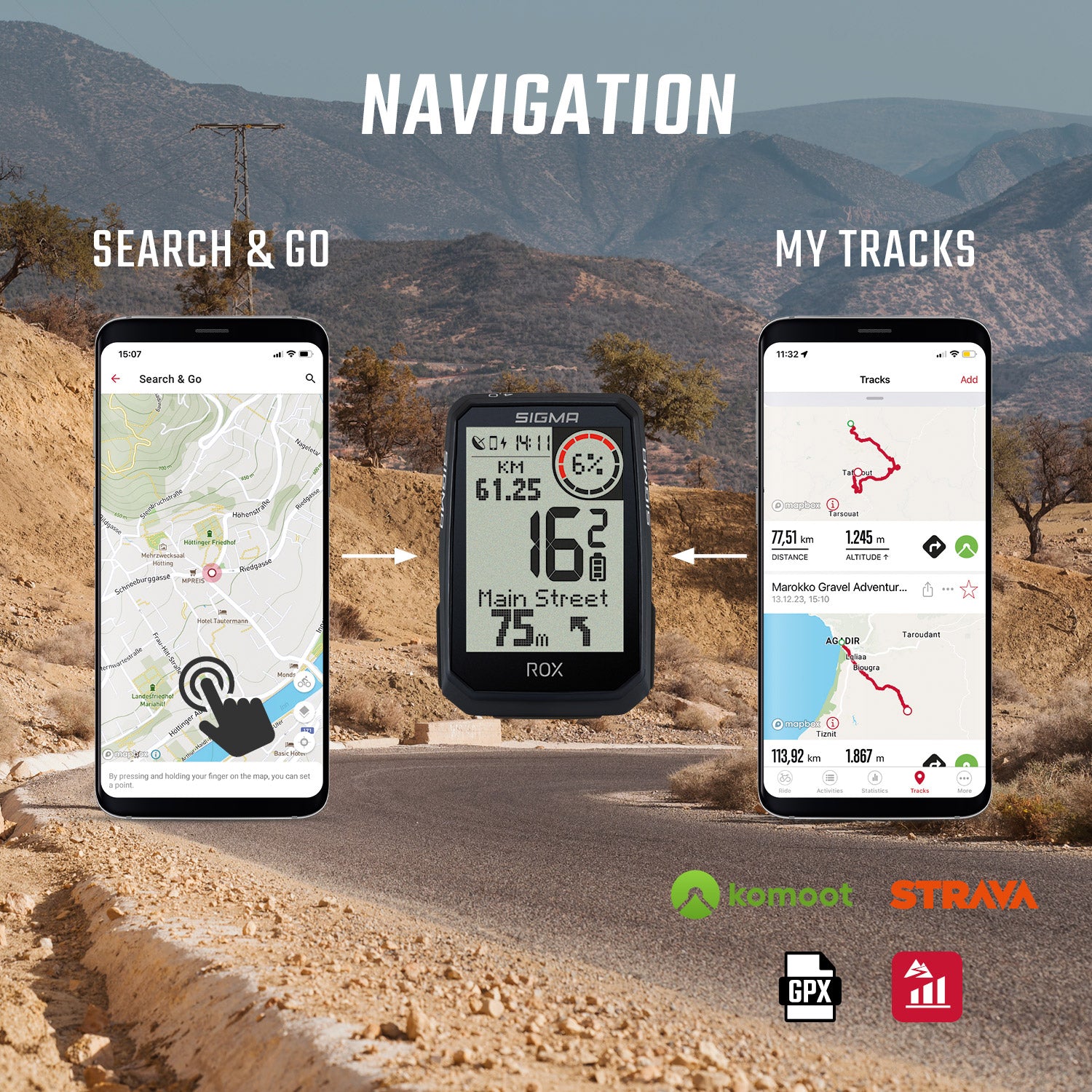 Sigma ROX 4.0 Endurance Navigationscomputer HR Set  schwarz