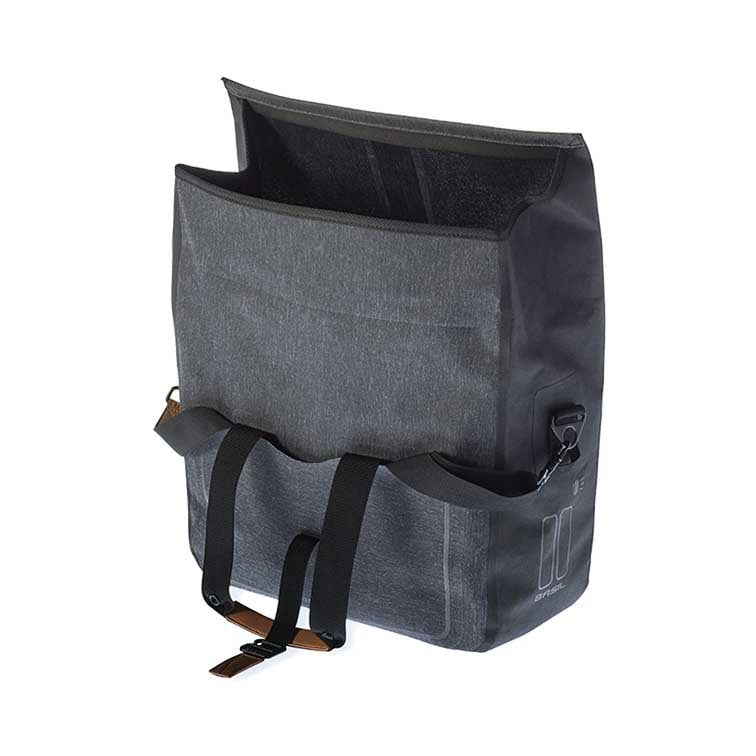 zalando fahrradtaschen Basil Urban Dry Business Fahrradtasche 20l Gepäckträgertasche | grau