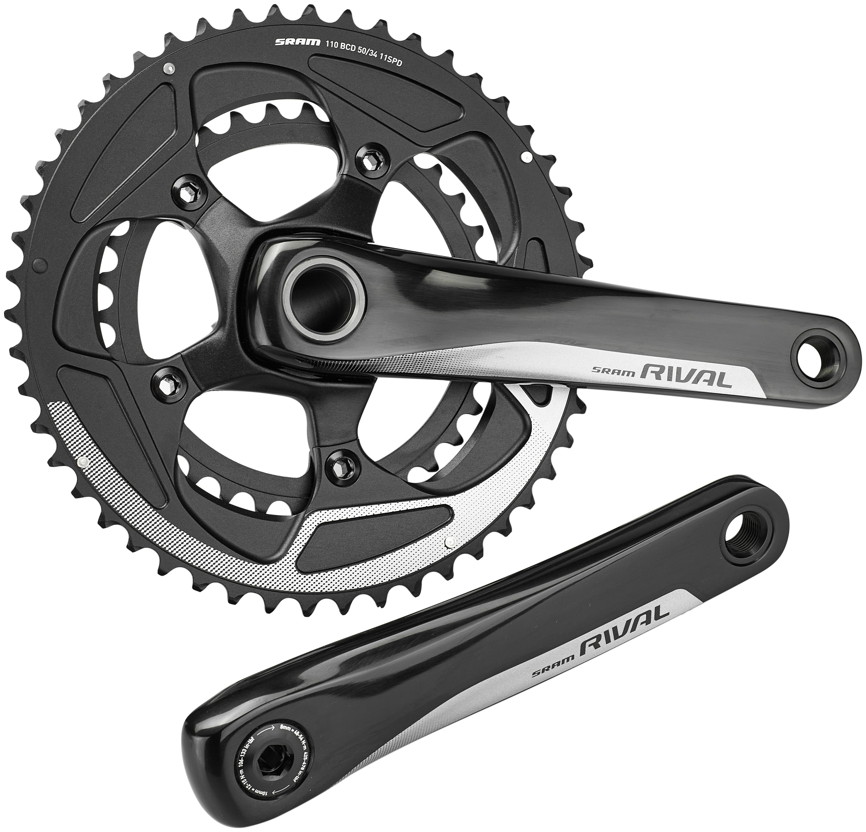 SRAM Rival 22 Kurbelgarnitur 50/34 GXP 11-fach schwarz