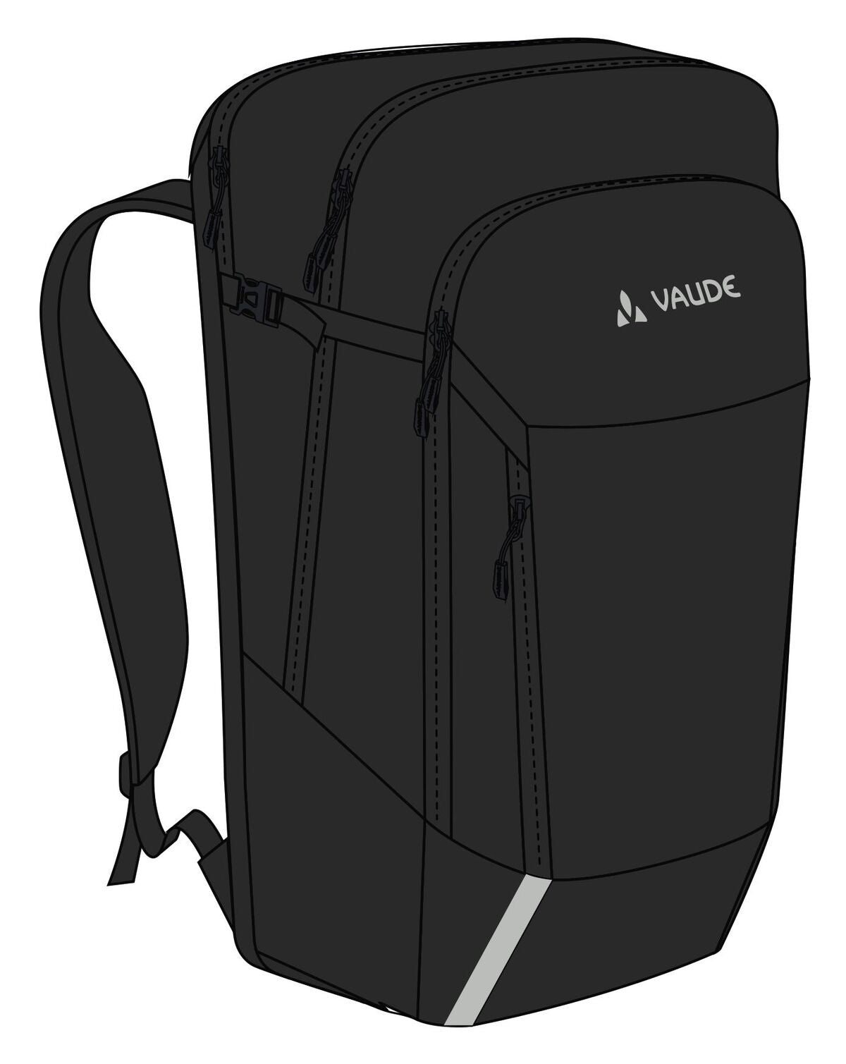 vaude fahrradrucksack 2 in 1 VAUDE Cycle 28 II 2in1 Fahrradtasche und -rucksack schwarz