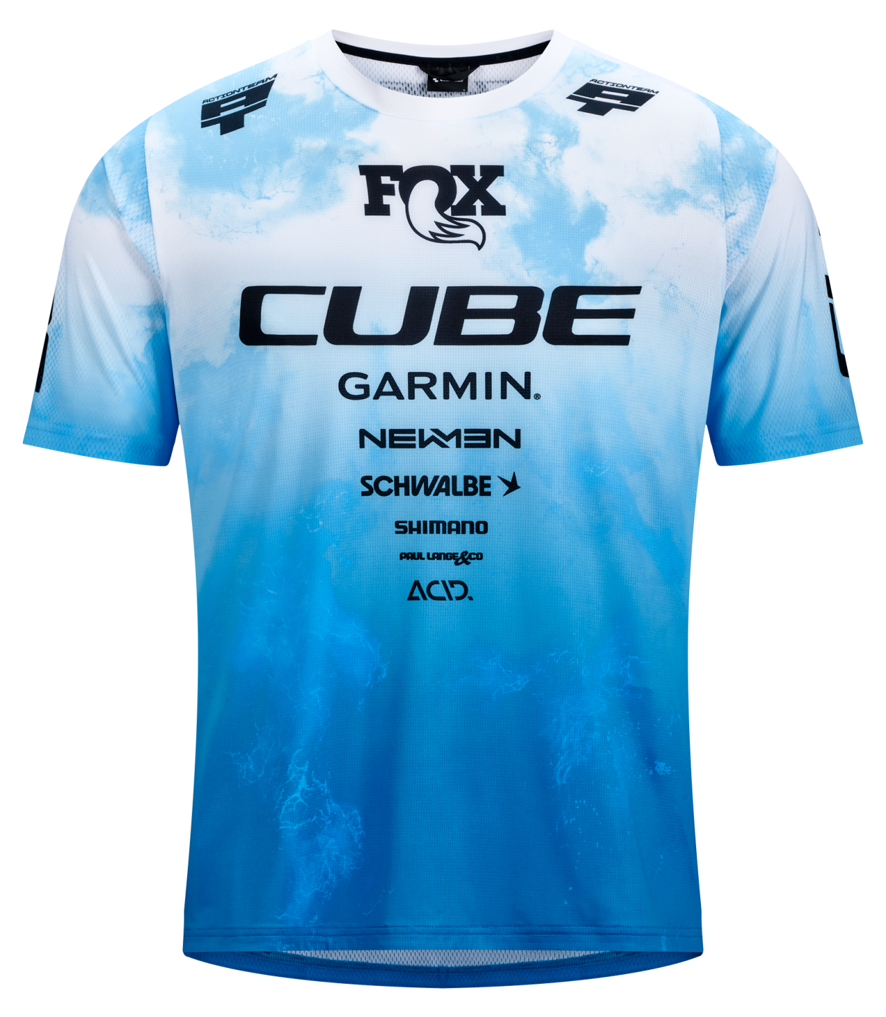 fahrrad trikot cube Cube X Actionteam kurzarm topas blue | Herren MTB Trikot | tpas blue