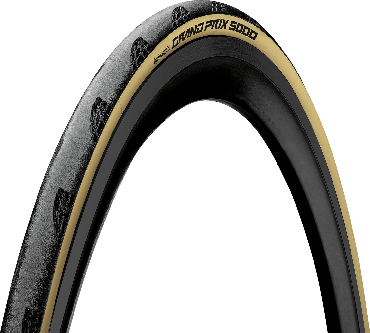 skinwall reifen rennrad Continental GrandPrix 5000 Faltreifen 28x1.10" Cream Skinwall schwarz/