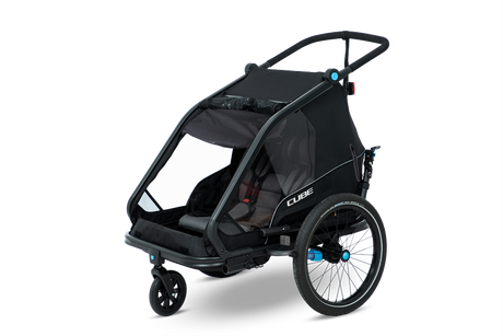 CUBE Kinder Fahrradanhänger Double CMPT ohne Sonnenschutz