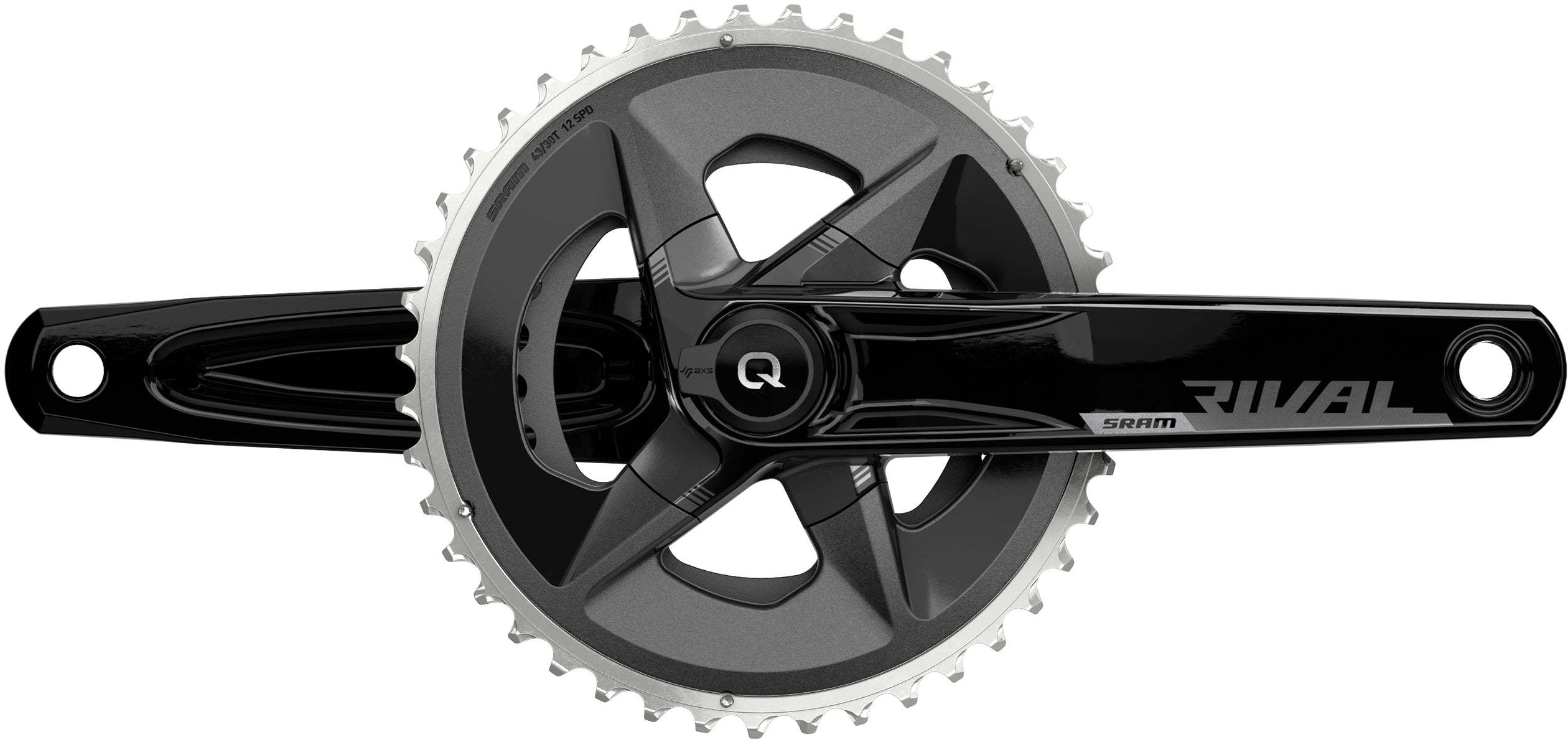 SRAM Rival AXS D1 DUB Wide Kurbelgarnitur 2x12-fach 43/30Z schwarz