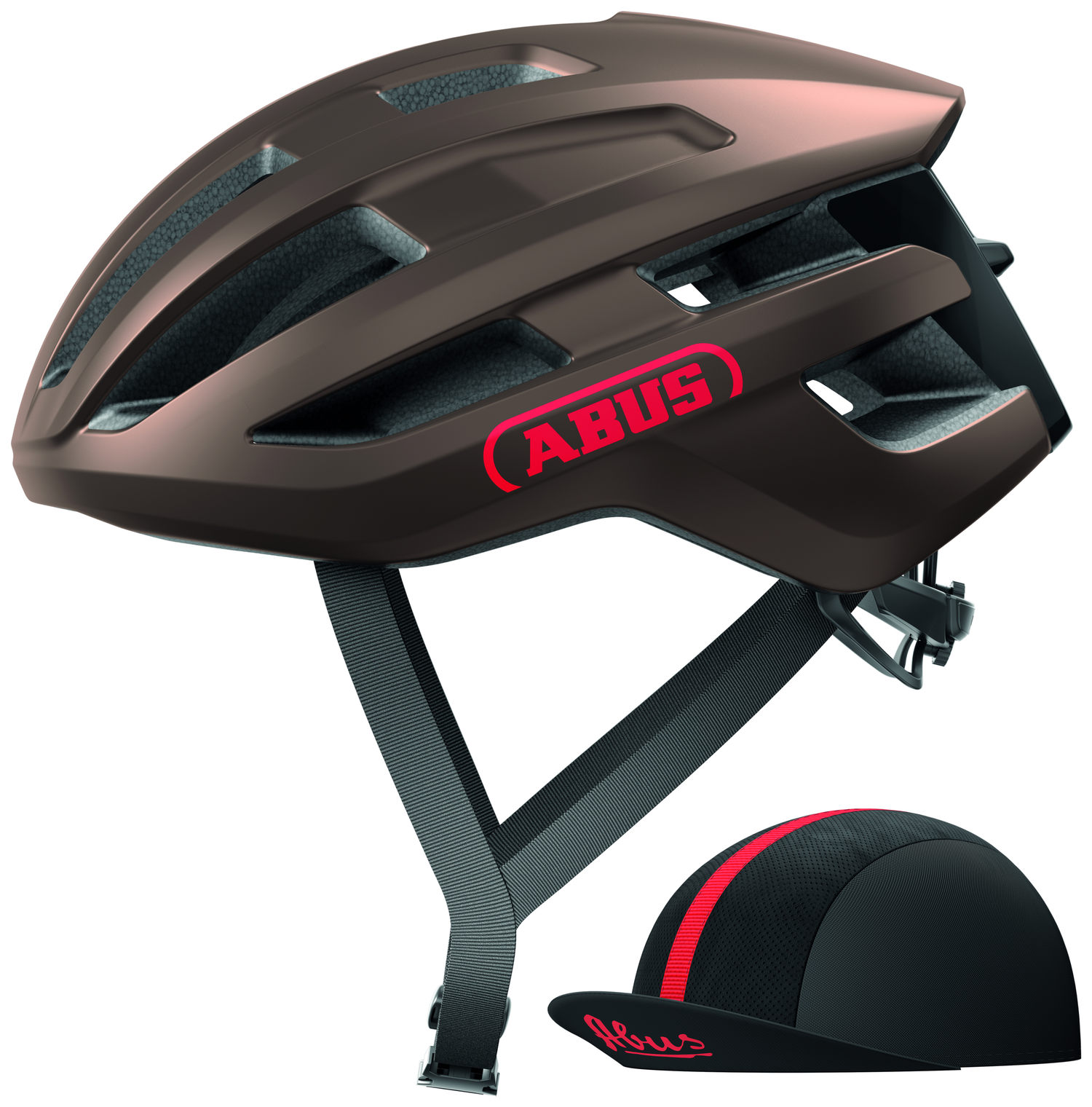 fahrradhelm italienische marke Abus PowerDome ACE Fahrradhelm | metallic copper