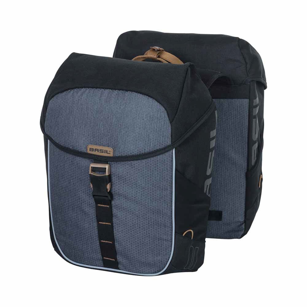 fahrradtasche damen gepäckträger basil Basil Miles Doppel-Gepäckträgertasche 34l blau/schwarz