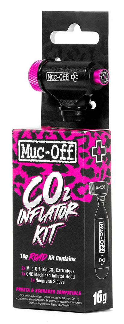 Muc-Off Road Inflator Kit schwarz/pink