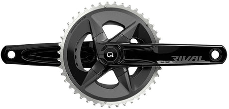 SRAM Rival 1 AXS D1 Quarq Road DUB Wide Powermeter Kurbelgarnitur 2x12-fach 43/30Z schwarz