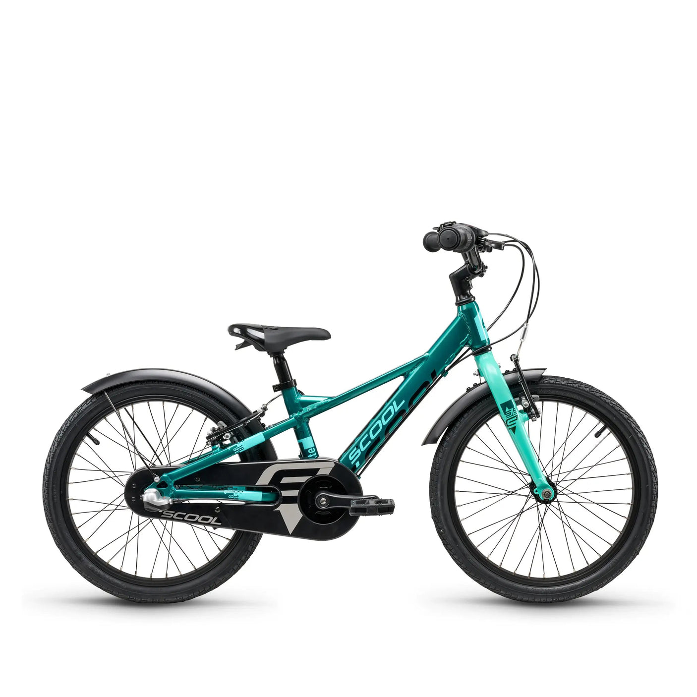S'COOL Junior Bikes XXlite EVO 18 Zoll 3-Gang Dark Green/Mint