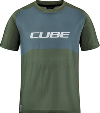 Cube VERTEX ROOKIE TM | Kinder Radtrikot kurzarm | olive´n´grey – aktuelle Variante