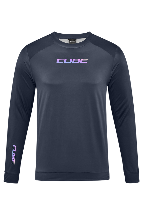 CUBE ATX Rundhalstrikot langarm black Herren