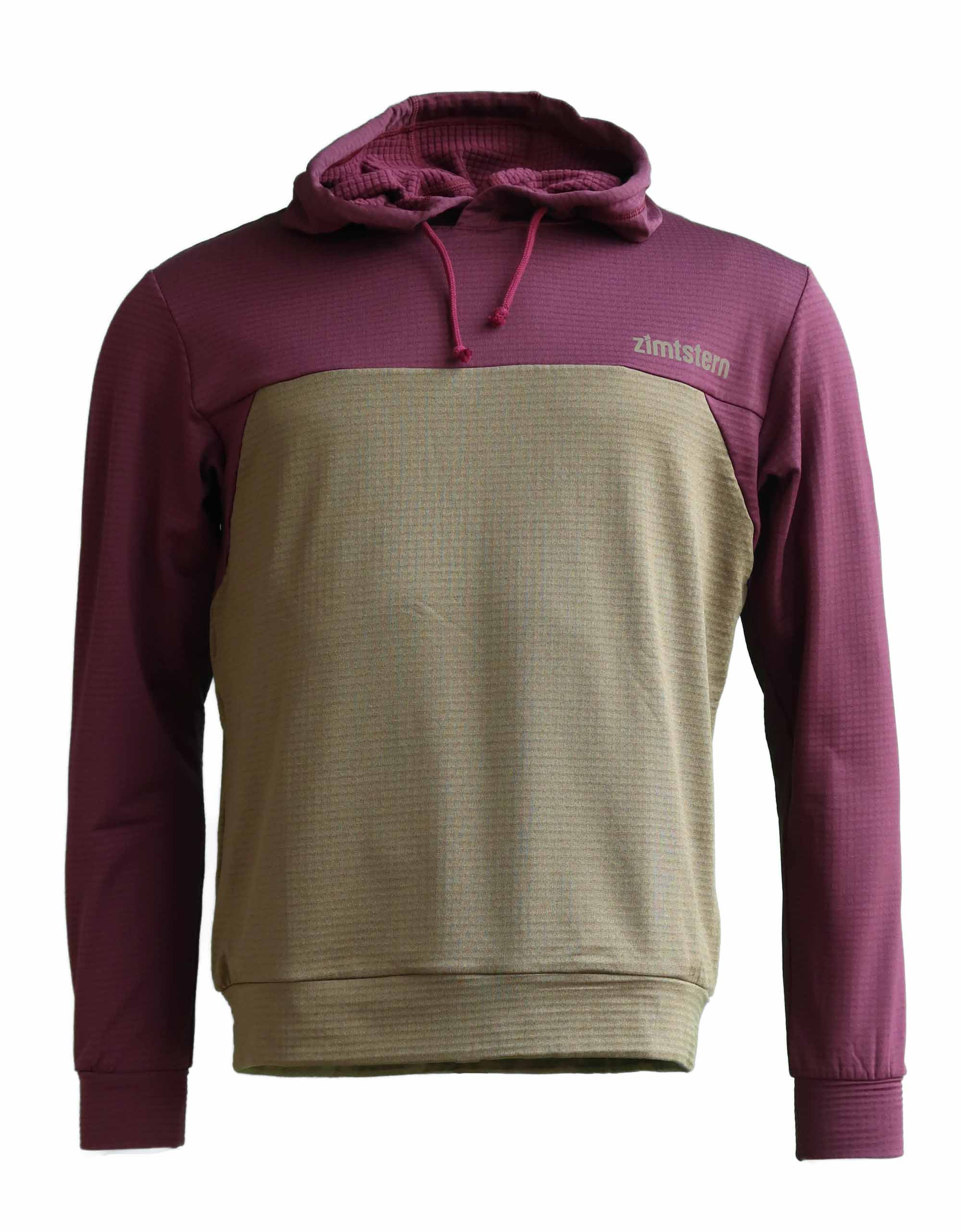 Zimtstern Tech Hoodz LS Men Windsor Wine / Military Olive