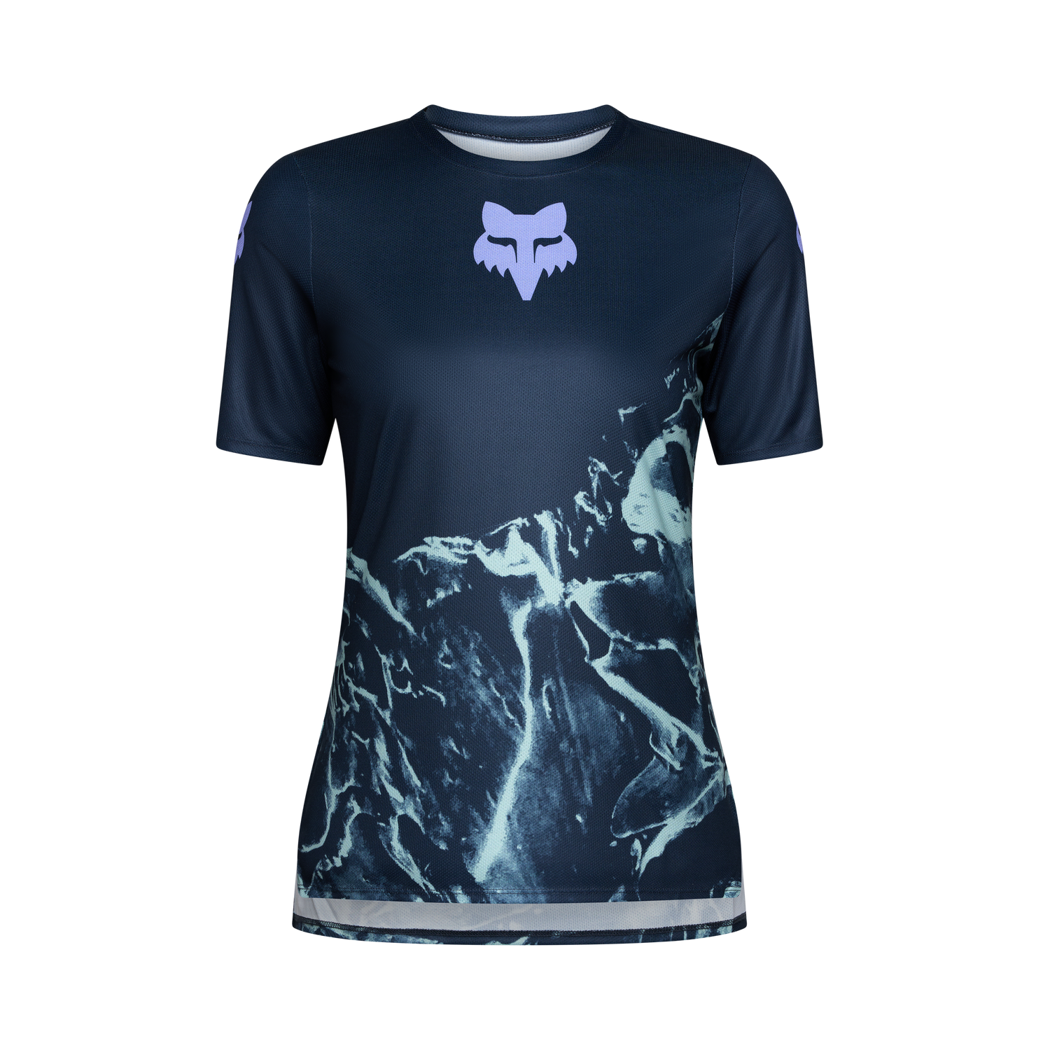 fahrrad de trikot Fox W Ranger SS Jersey Img Print | Damen Kurzarm-Trikot | Arctic Blue