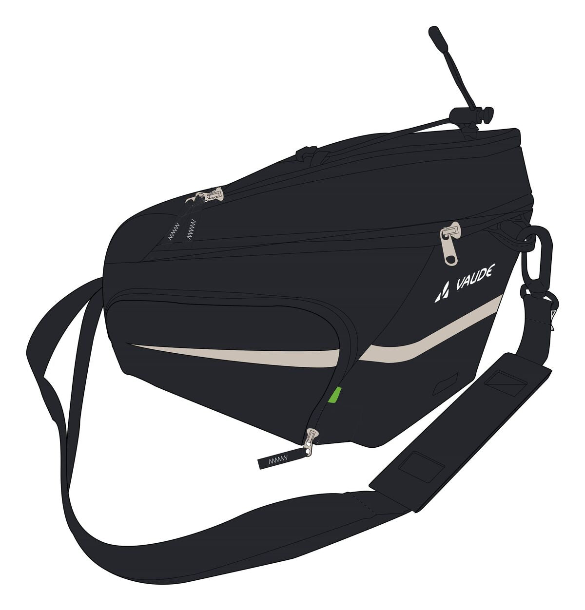 vaude fahrradtasche mik VAUDE Silkroad Plus Gepäckträgertasche MIK schwarz