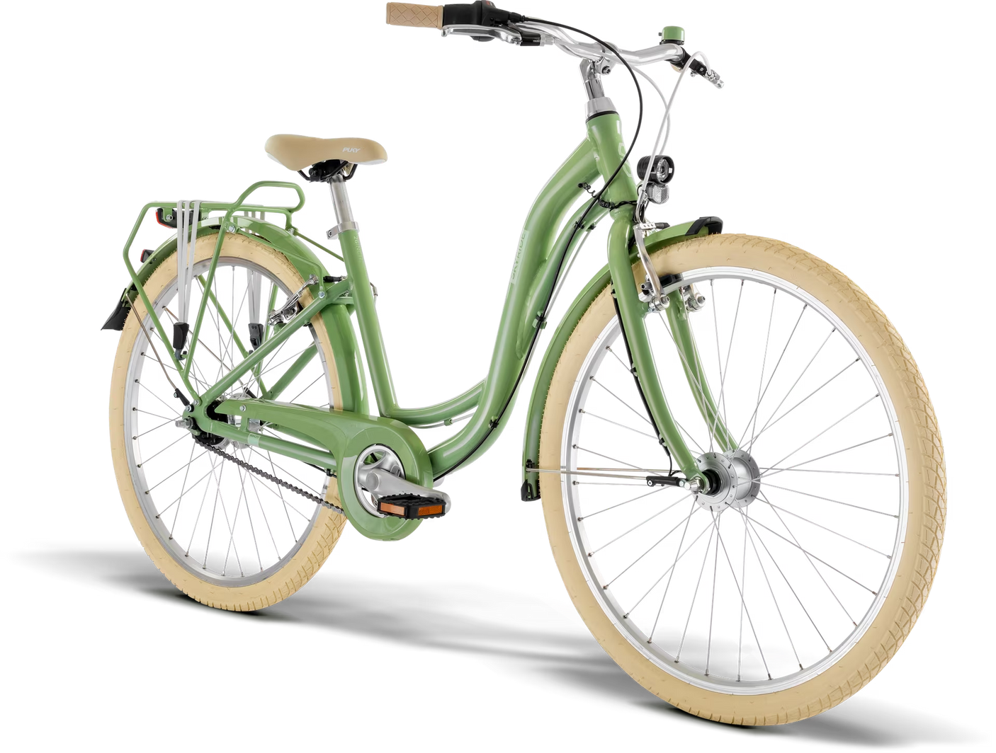 retro rennrad 26 zoll Puky SKYRIDE 26-7 CLASSIC (2026) | 26 Zoll Jugendfahrrad | retro green
