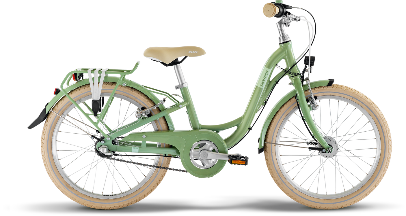 kinderfahrrad cube oder puky Puky SKYRIDE 20-3 CLASSIC (2026) | 20 Zoll Kinderfahrrad | retro green