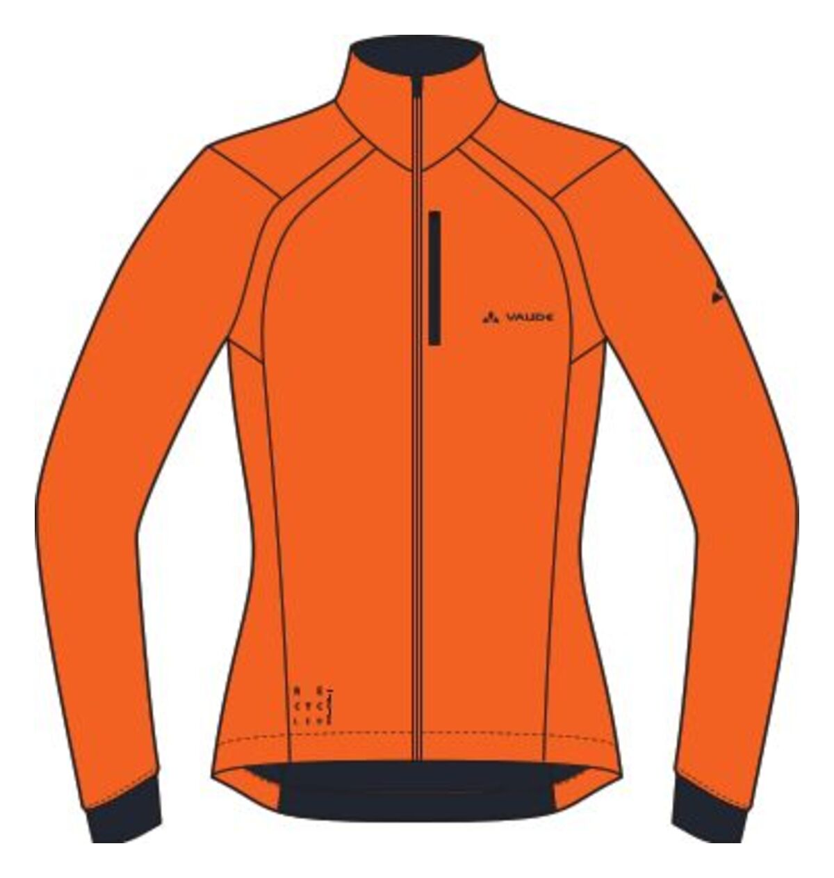 fahrradbekleidung orange VAUDE Posta Jacket | Damen Softshelljacke | neon orange