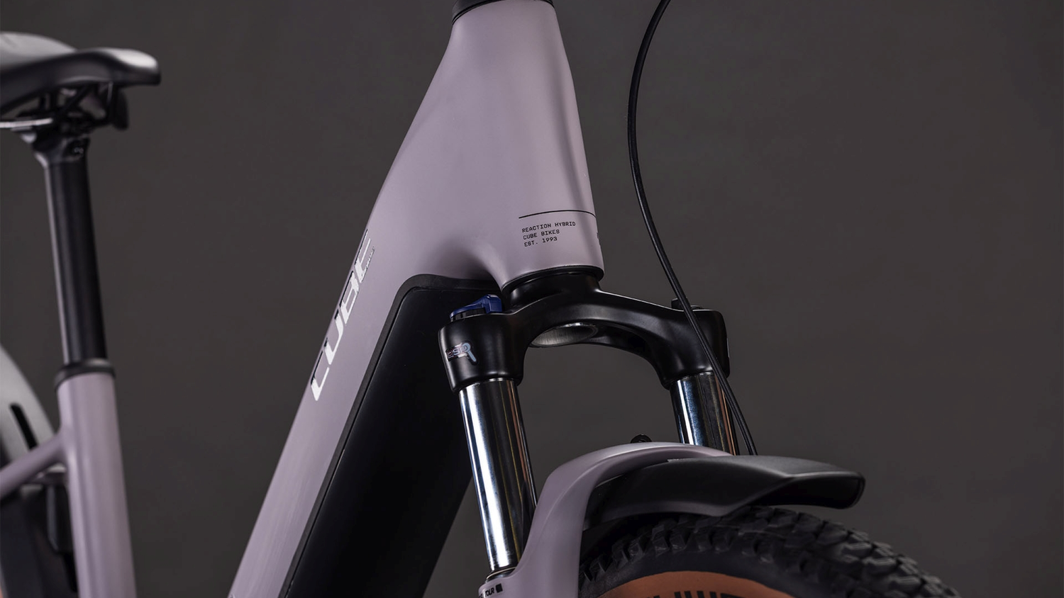 cube e bike fahrrad.de Cube Reaction Hybrid Performance 600 FE Easy Entry (2026) | 27,5 Zoll E-MTB Hardtail | plumgrey´n´black