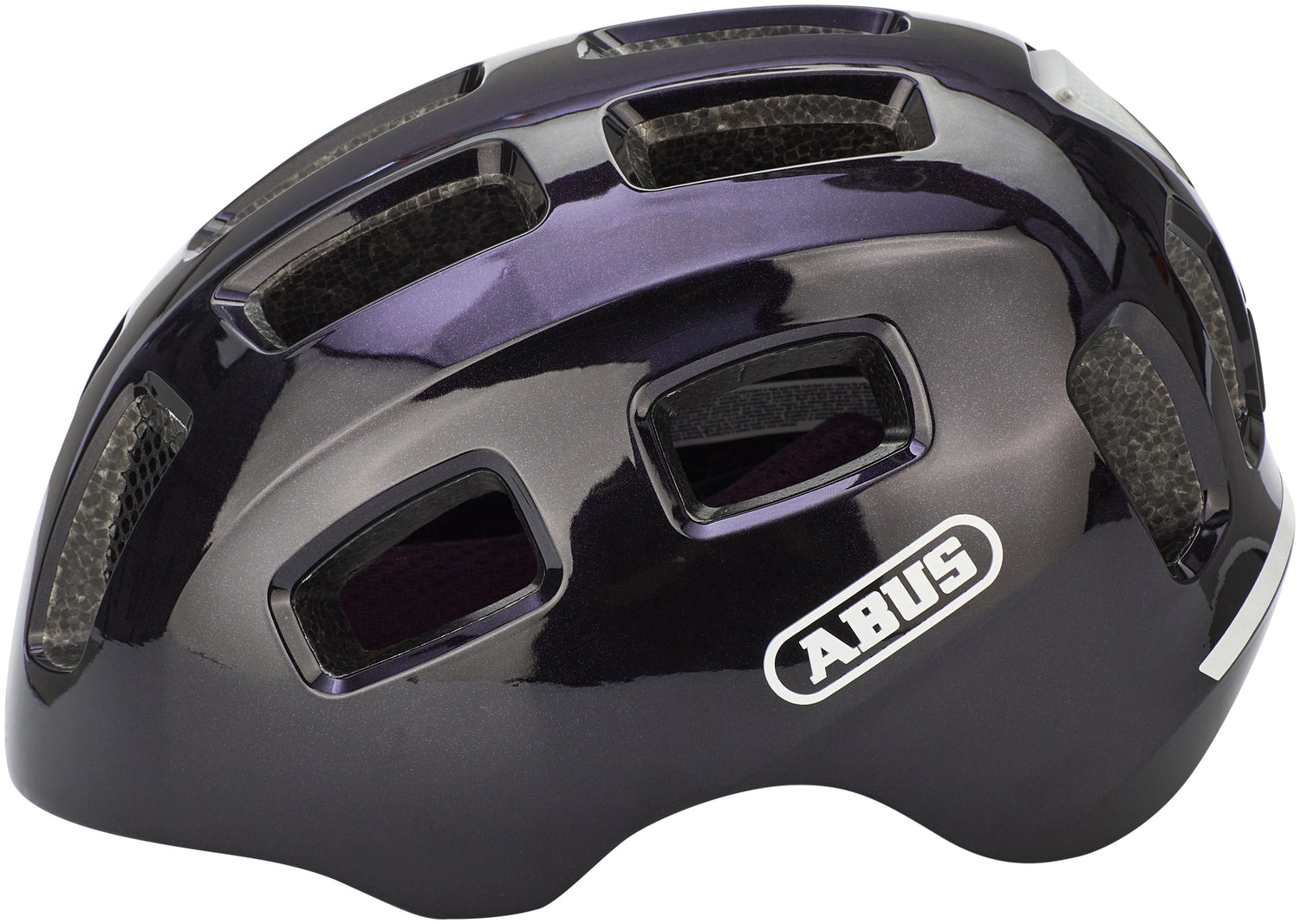 Abus Youn-I 2.0 Helm schwarz violet Kinder Fahrradhelm