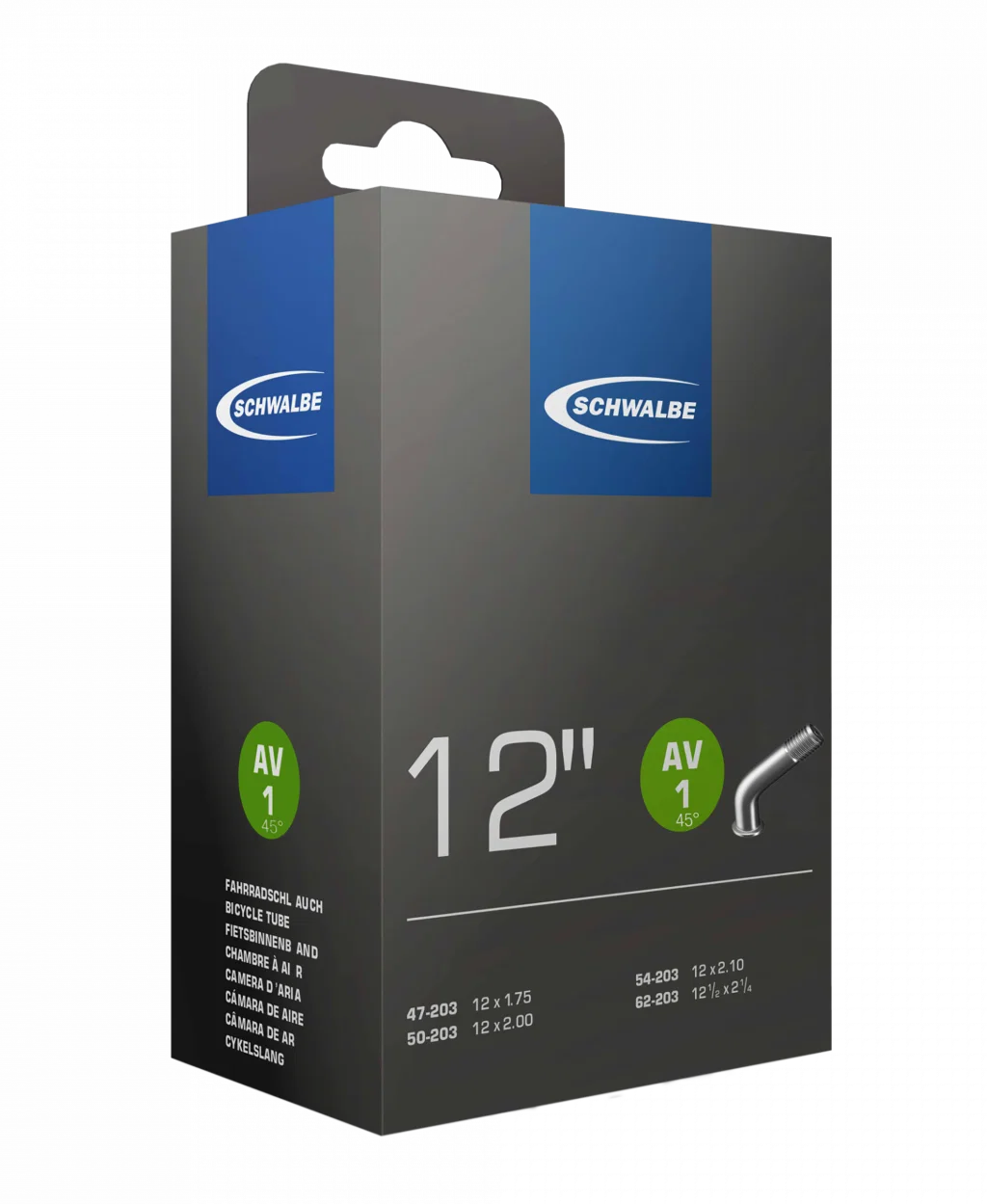 Schwalbe Nr. 1 Schlauch 12" 47-62/203 AV 45°