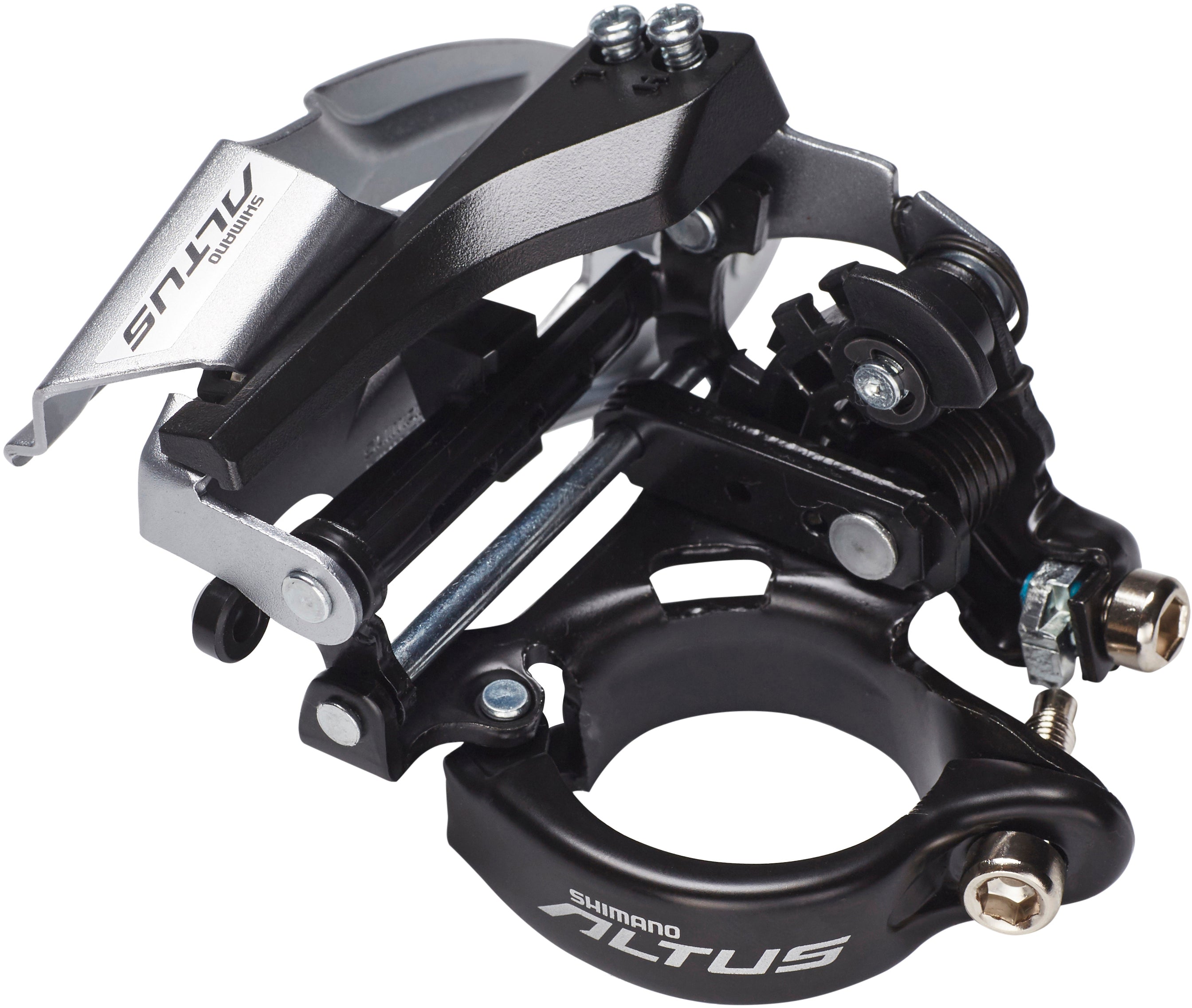 Shimano Altus FD-M370 Umwerfer 3x9-fach Schelle Dual-Pull schwarz/silber