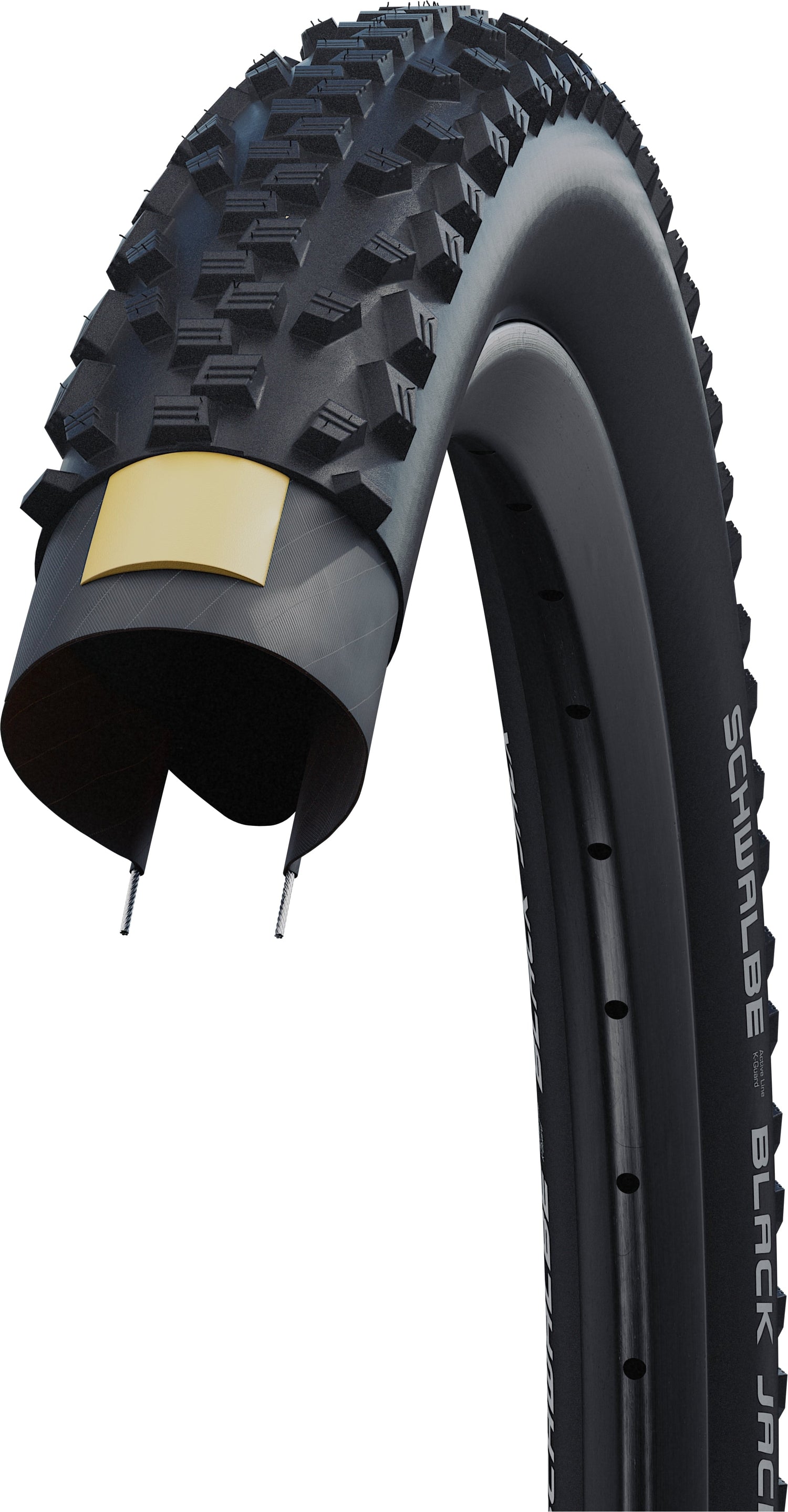 schwalbe mtb reifen 24 zoll Schwalbe Black Jack Drahtreifen 24x2.10" K-Guard