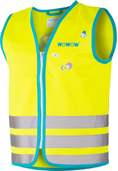 wowow Sicherheitsweste Crazy Monster Jacket für Kinder gelb