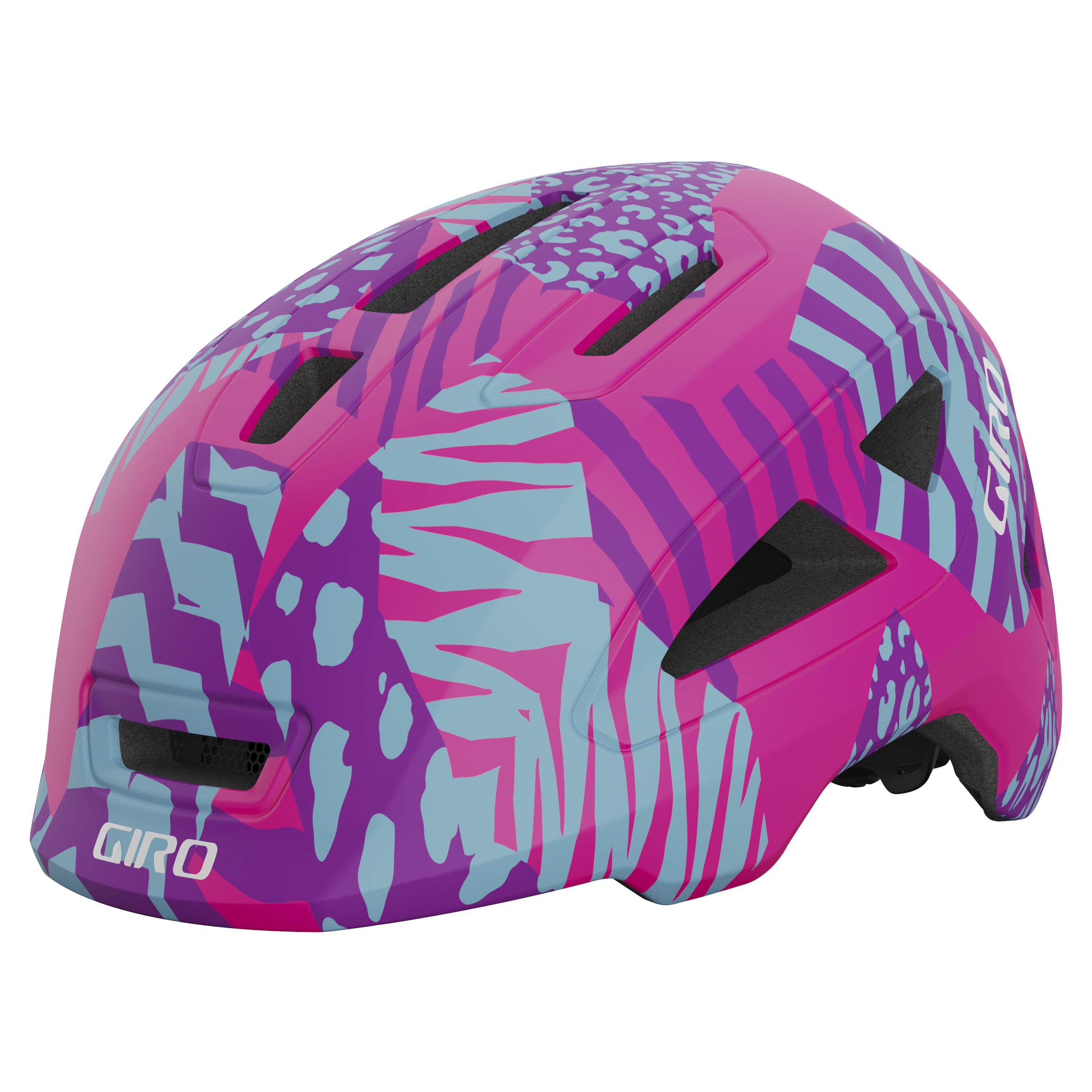 mtb helm pink Giro Scamp II Kinder Fahrradhelm | matte pink animal