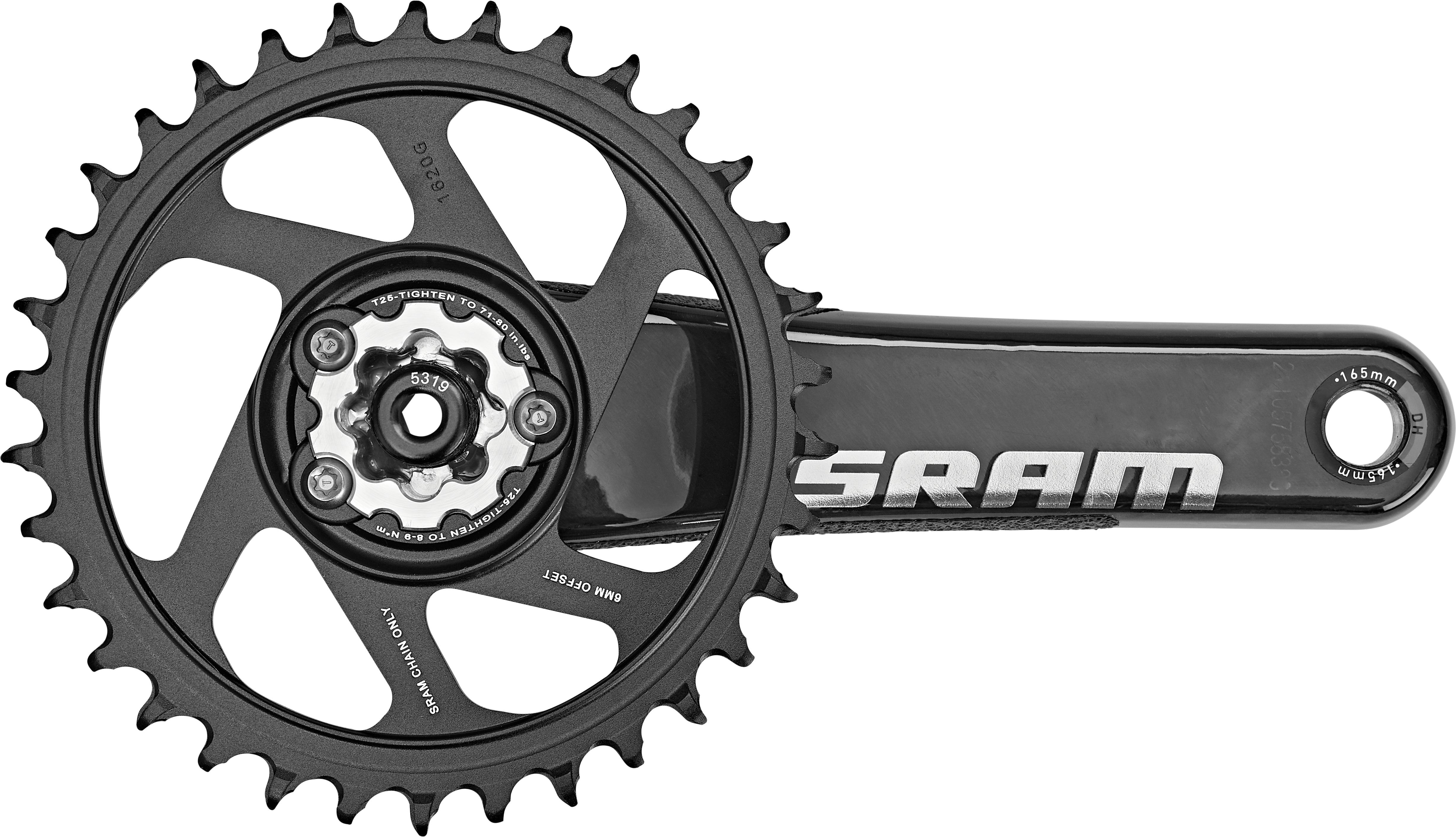 SRAM X01 DH DUB Kurbelgarnitur 34Z DM schwarz